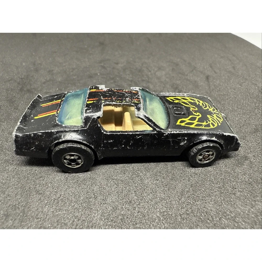 Vintage 1977 Hot Wheels Hot Bird Trans Am Blackwall Hong Kong Blue Windows USED